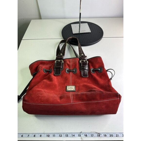 Dooney and Bourke Tote Red Soft Leather Shoulder HandBag - Picture 10 of 13